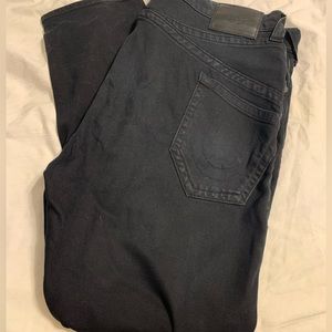 True Religion mens 38 Logan black jeans
